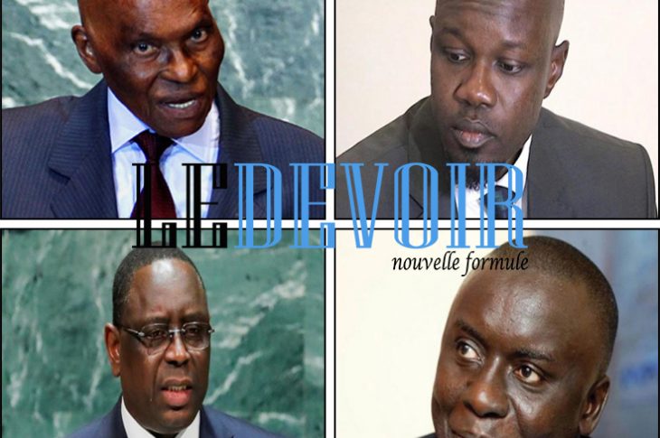 Abdoulaye Wade, Ousmane Sonko, Macky Sall, Idrissa Seck - Le Devoir